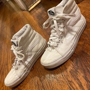White Vans High tops Size 7 Women’s
